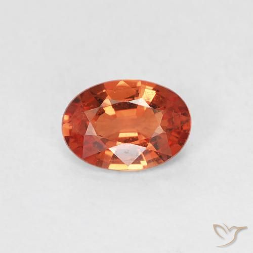0.48ct Natural Naranja medio Zafiro, Ovalada, VVS-VS