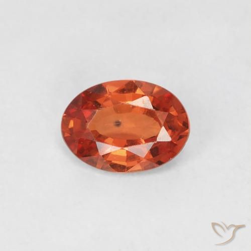0.47ct Natural Naranja medio Zafiro, Ovalada, VVS-VS