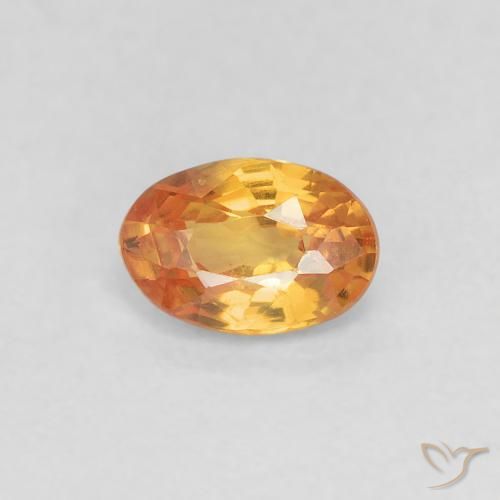 0.55ct Natural Naranja intenso Zafiro, Ovalada, VVS-VS