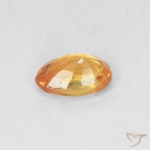 Zafiro Naranja intenso natural de 0.55 ct, Ovalada, VVS-VS