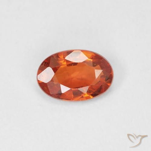 0.44ct Natural Ámbar naranja Zafiro, Ovalada, VVS-VS