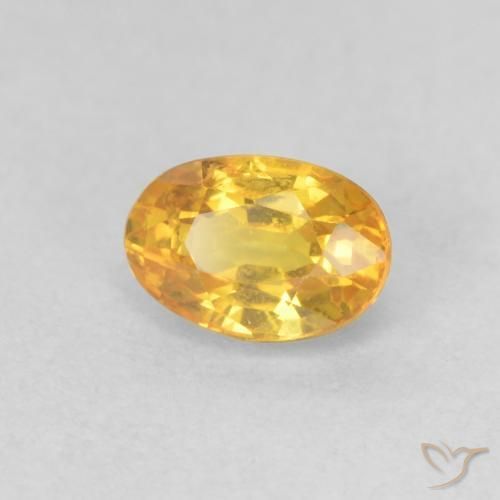 0.73ct Natural Dorado claro Zafiro, Ovalada, VVS-VS