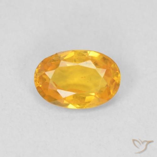 0.56ct Natural Naranja medio Zafiro, Ovalada, VVS-VS