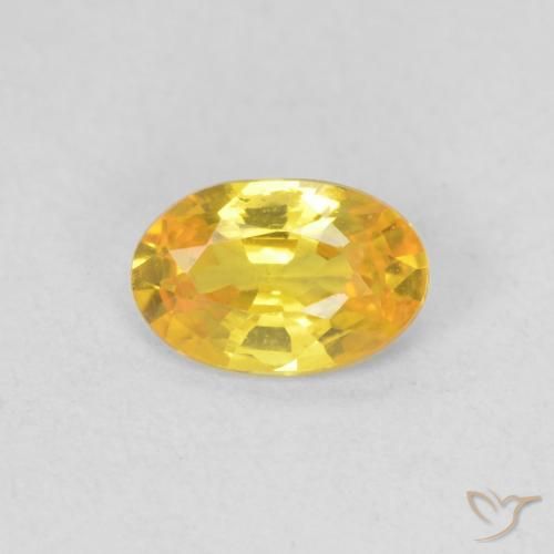 0.47ct Natural Naranja dorado Zafiro, Ovalada, VVS-VS