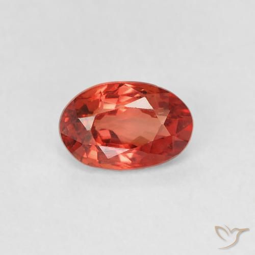 0.56ct Natural Rojo medio Zafiro, Ovalada, VVS-VS