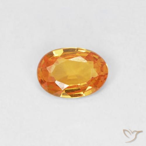 0.34ct Natural Naranja albaricoque Zafiro, Ovalada, VVS-VS