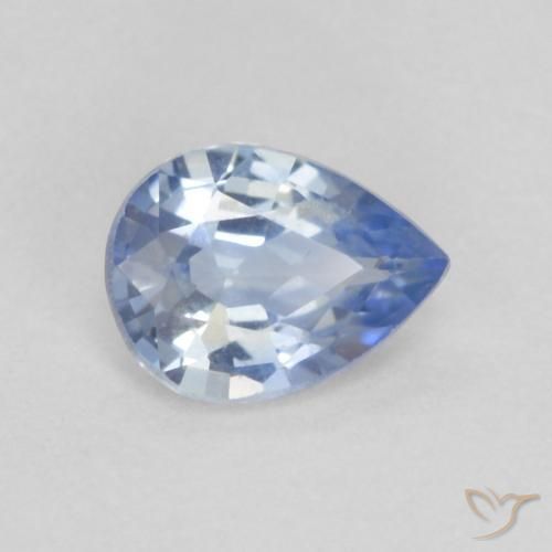 0.30ct Natural Azul pastel Zafiro, En forma de pera, VVS-VS