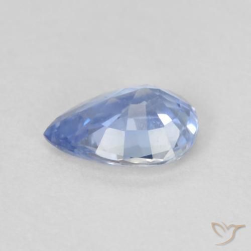 Zafiro Azul pastel natural de 0.30 ct, En forma de pera, VVS-VS