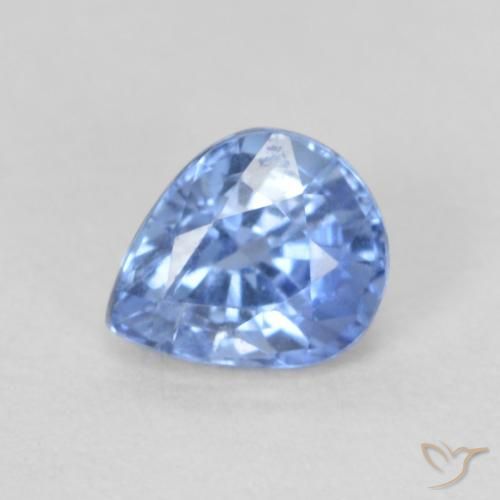 0.42ct Natural Azul pastel Zafiro, En forma de pera, VVS-VS
