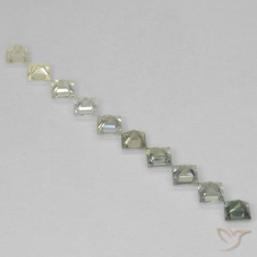 Gemas de Zafiro Multicolor natural de 1.07 ct, Cuadrado, VS