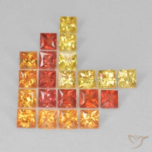1.84ctw Natural Multicolor Zafiro, Cuadrado, VS