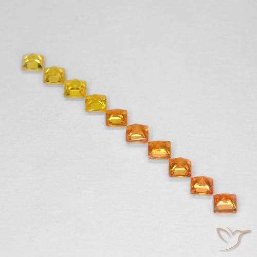 Gemas de Zafiro Multicolor natural de 0.86 ct, Cuadrado, VS