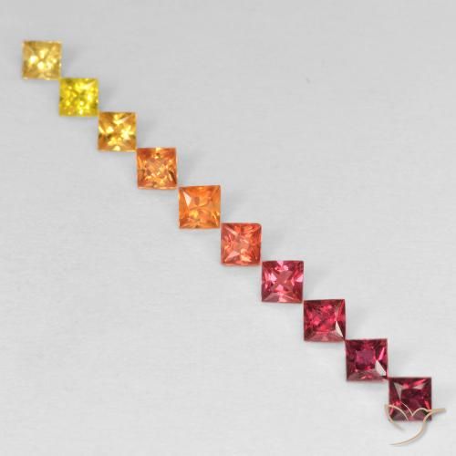 0.94ctw Natural Multicolor Zafiro, Cuadrado, VS
