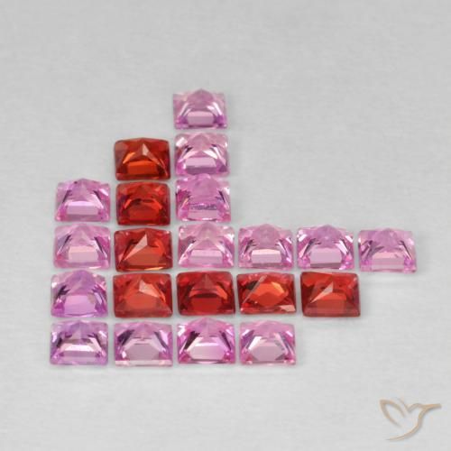 Gemas de Zafiro Multicolor natural de 2.13 ct, Cuadrado, VS