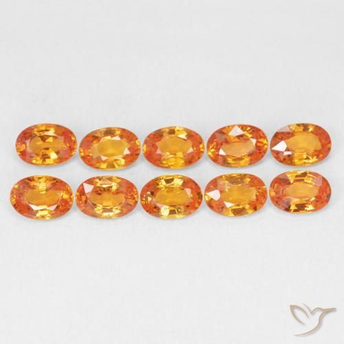 0.56ct Natural Naranja medio Zafiro, Ovalada, VVS-VS