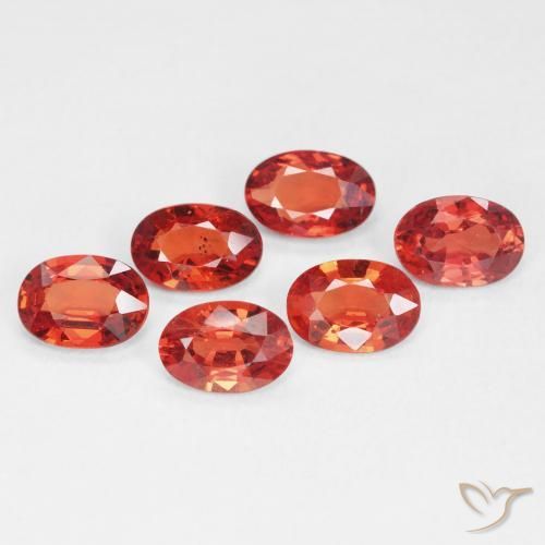 Zafiro Rojo carmesí claro natural de 0.49 ct, Ovalada, VVS-VS