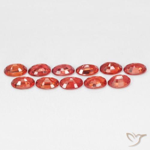 Zafiro Rojo intenso natural de 0.63 ct, Ovalada, VVS-VS