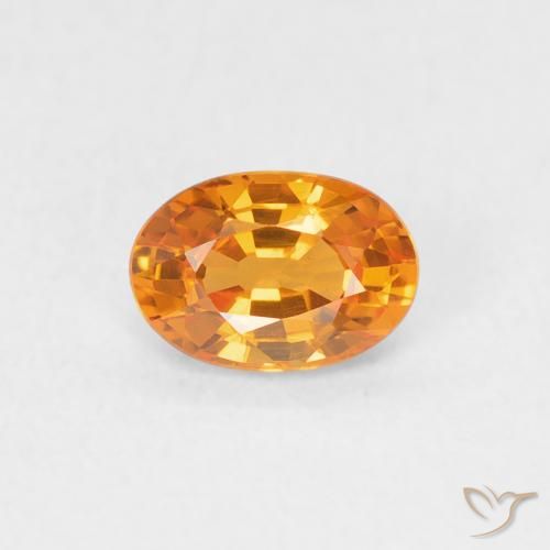 0.61ct Natural Naranja claro Zafiro, Ovalada, VVS-VS