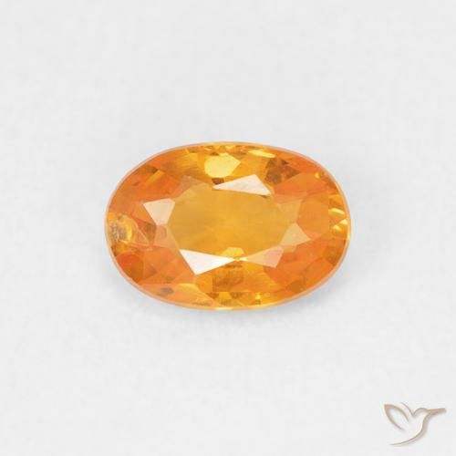0.60ct Natural Naranja claro Zafiro, Ovalada, VS