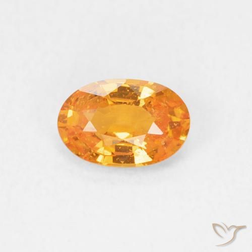 0.60ct Natural Naranja intenso Zafiro, Ovalada, VS