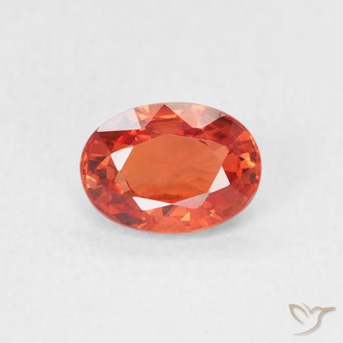 Zafiro Rojo intenso natural de 0.73 ct, Ovalada, VS