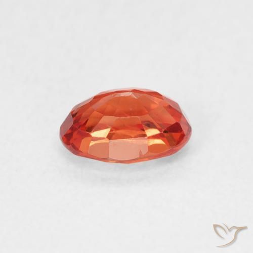Zafiro Rojo intenso natural de 0.73 ct, Ovalada, VS