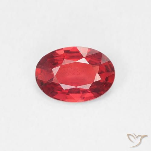 0.45ct Natural Rojo medio Zafiro, Ovalada, VS