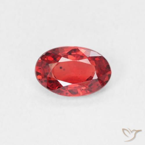 0.54ct Natural Rojo escarlata Zafiro, Ovalada, VVS-VS