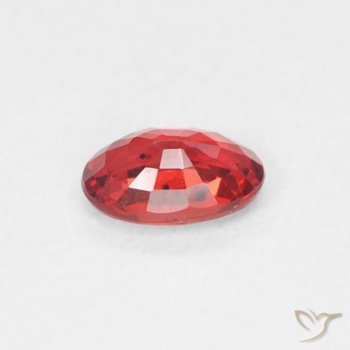 Zafiro Rojo escarlata natural de 0.54 ct, Ovalada, VVS-VS