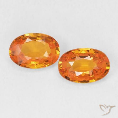 1.20ctw Natural Ámbar naranja Zafiro, Ovalada, VVS-VS