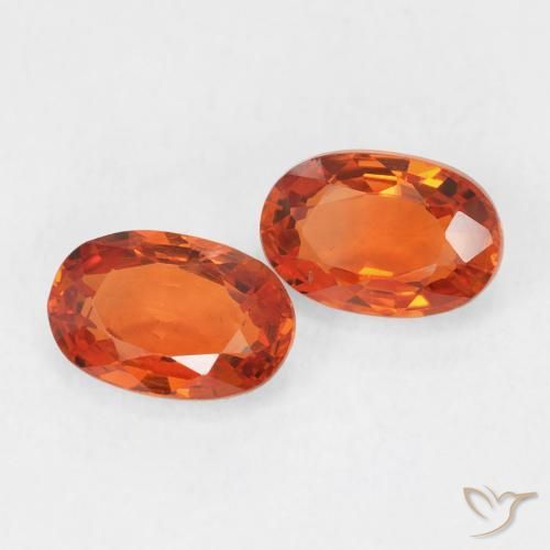 Gemas de Zafiro Naranja claro natural de 1.53 ct, Ovalada, VVS-VS