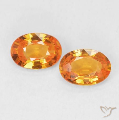1.02ctw Natural Ámbar naranja Zafiro, Ovalada, VVS-VS