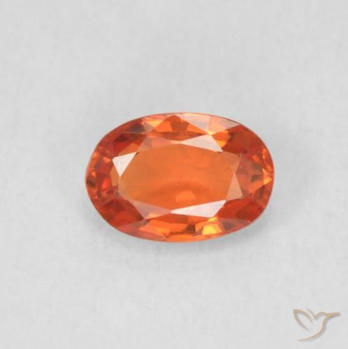 0.68ct Natural Naranja fuego Zafiro, Ovalada, VVS-VS