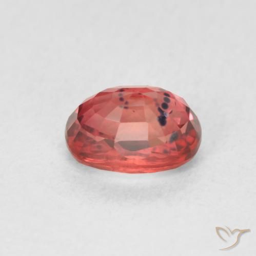 Zafiro Rojo oscuro natural de 1.00 ct, Ovalada, VS
