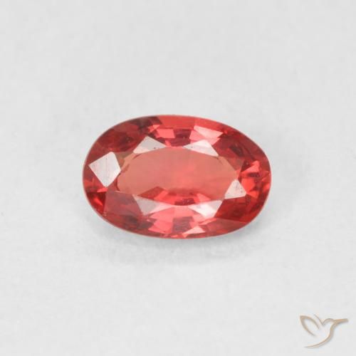 0.54ct Natural Rojo escarlata Zafiro, Ovalada, VVS-VS