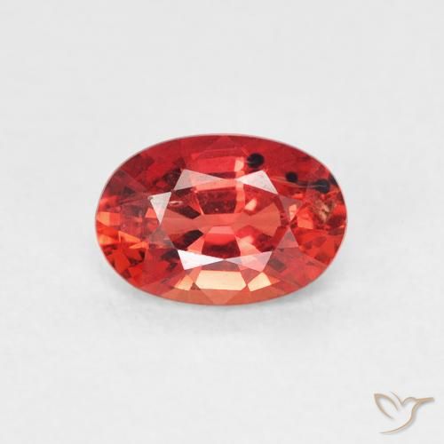 0.65ct Natural Rojo intenso Zafiro, Ovalada, VS