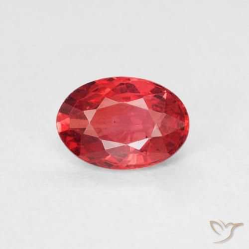 0.53ct Natural Rojo claro Zafiro, Ovalada, VS