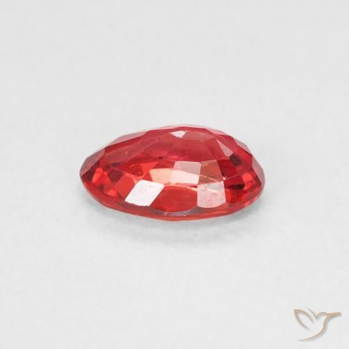 Zafiro Rojo claro natural de 0.53 ct, Ovalada, VS
