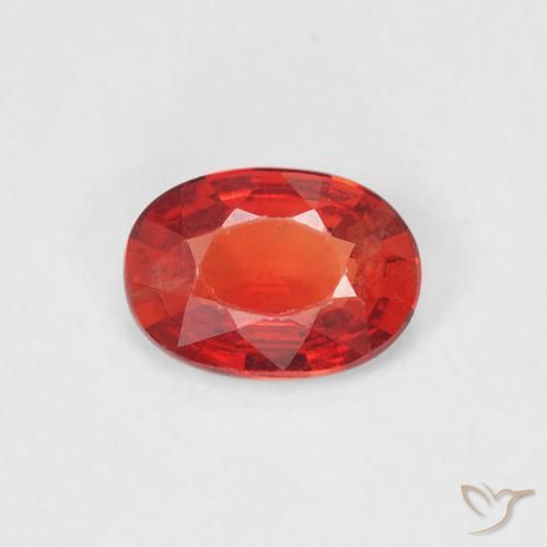 0.44ct Natural Rojo claro Zafiro, Ovalada, VS
