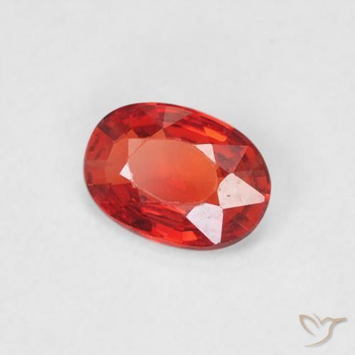 Zafiro Rojo claro natural de 0.44 ct, Ovalada, VS