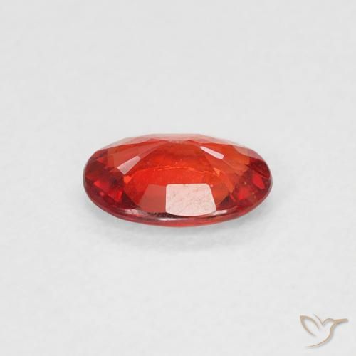 Zafiro Rojo claro natural de 0.44 ct, Ovalada, VS