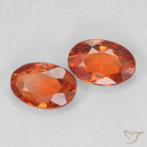 Gemas de Zafiro Naranja claro natural de 1.16 ct, Ovalada, VVS-VS