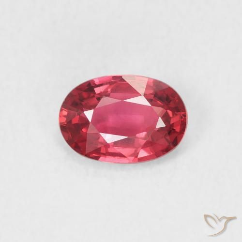 0.57ct Natural Rojo medio Zafiro, Ovalada, VS