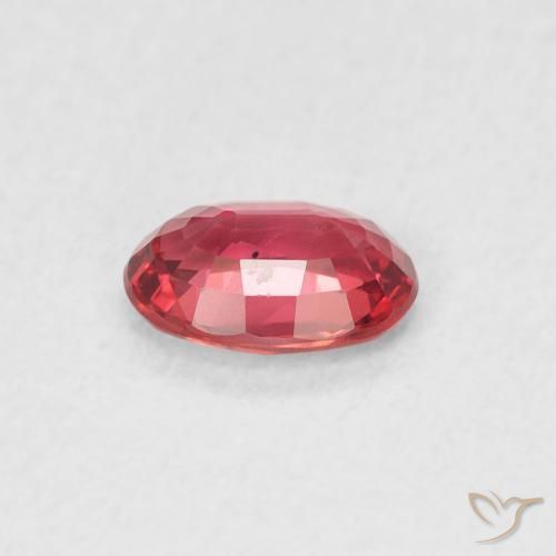 Zafiro Rojo medio natural de 0.57 ct, Ovalada, VS