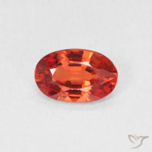 0.54ct Natural Rojo medio Zafiro, Ovalada, VVS-VS