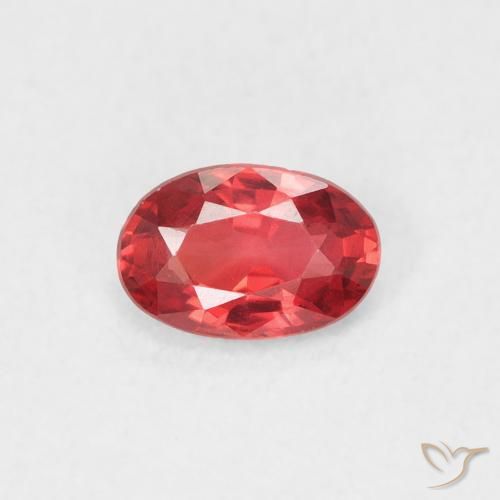0.51ct Natural Rojo escarlata Zafiro, Ovalada, VVS-VS