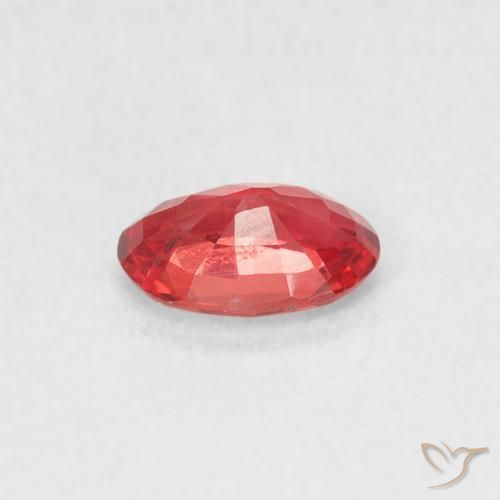 Zafiro Rojo escarlata natural de 0.51 ct, Ovalada, VVS-VS