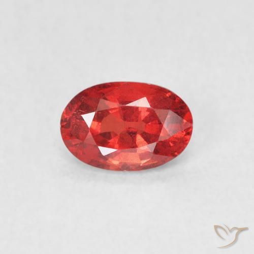 0.66ct Natural Rojo escarlata Zafiro, Ovalada, VVS-VS