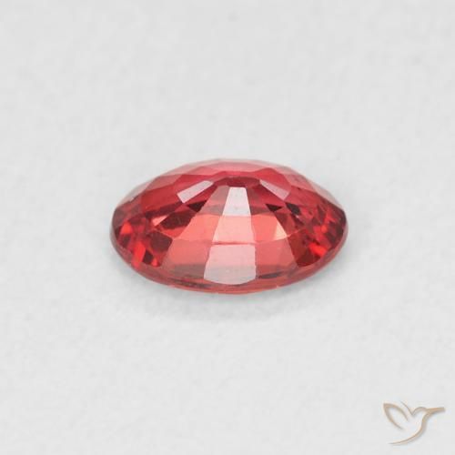 Zafiro Rojo intenso natural de 0.55 ct, Ovalada, VVS-VS
