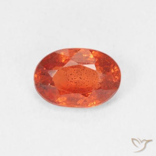0.70ct Natural Naranja fuego Zafiro, Ovalada, VS